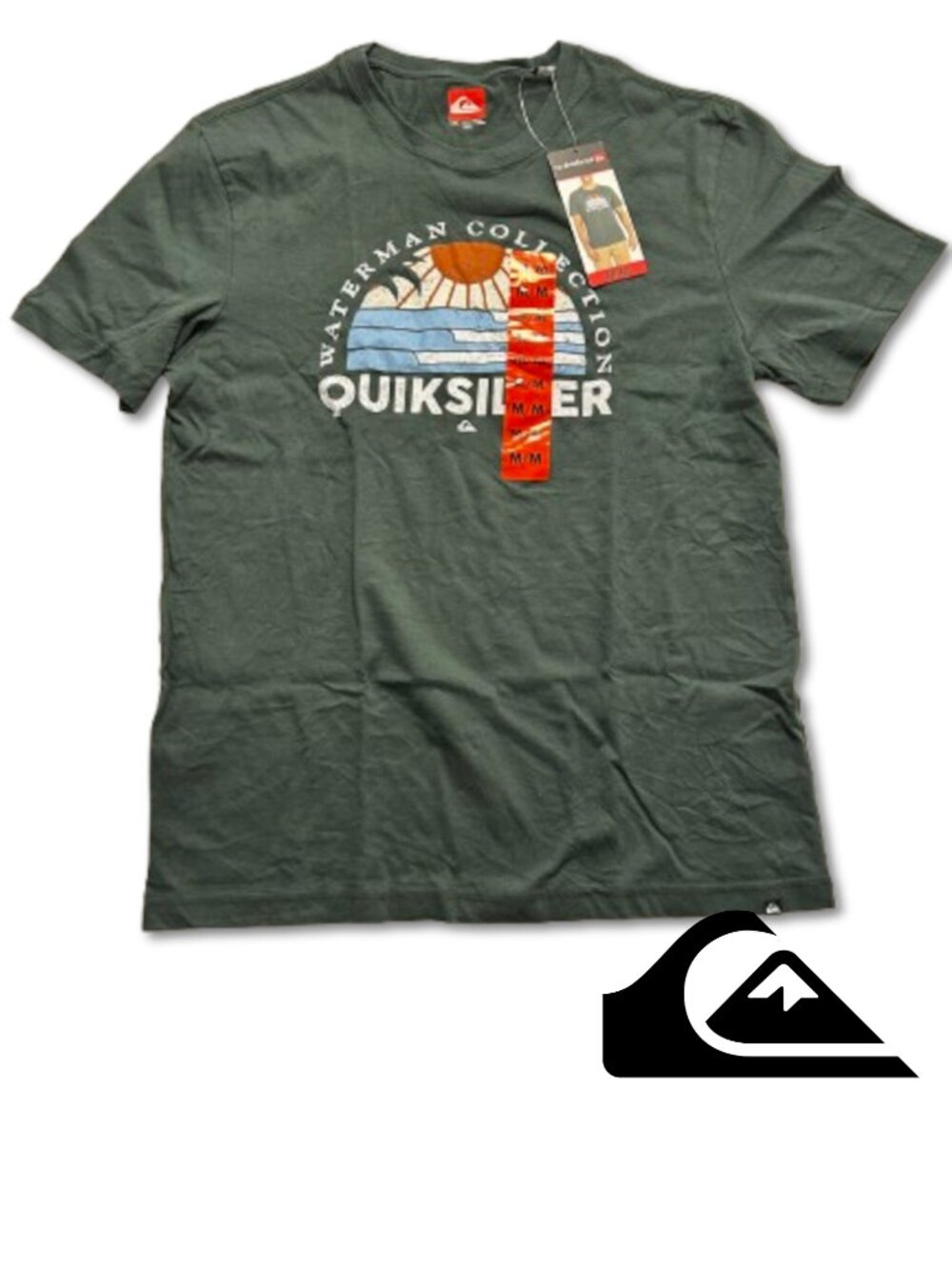 Quicksilver Men's TShirt - Waterman Collection - Green - Medium - NWT
